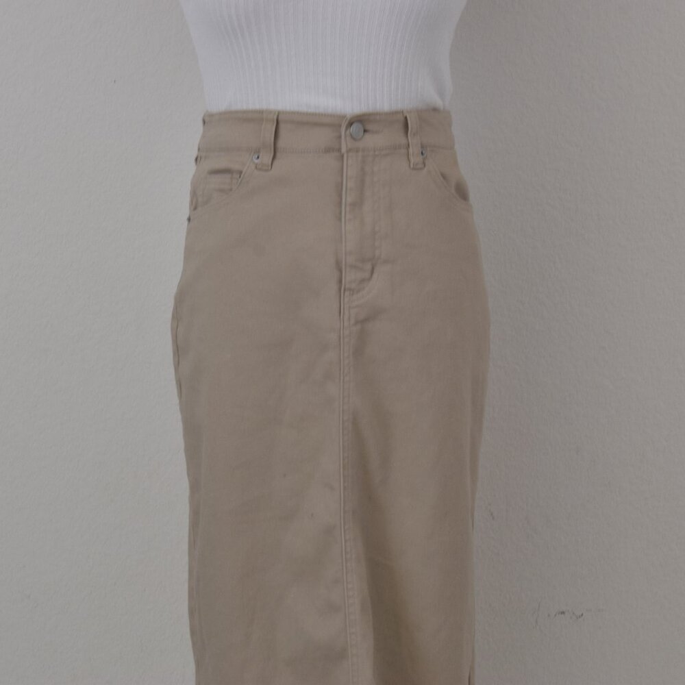 Nano Universe‎ Khaki Stretch Maxi Skirt SZ 38